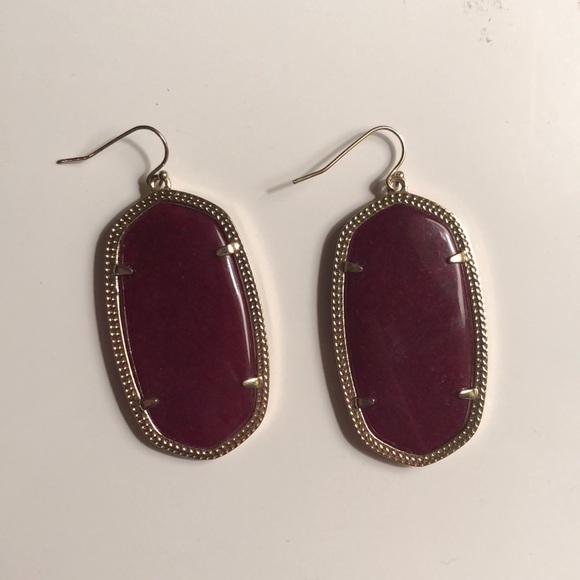 Kendra Scott Jewelry - Large maroon Kendra Scott earrings